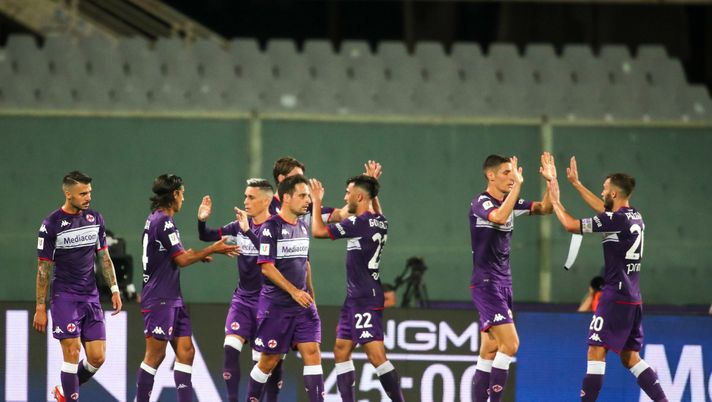 GERMOGLI PH: 13 AGOSTO 2021 FIRENZE STADIO ARTEMIO FRANCHI COPPA ITALIA FIORENTINA VS COSENZA NELLA FOTO  GOL ED ESULTANZA VALHOVIC 