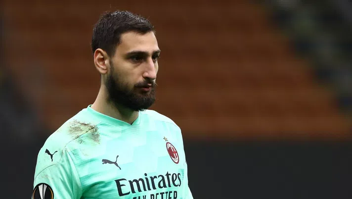 Gianluigi 'Gigio' Donnarumma (portiere AC Milan), qui durante Milan-Stella Rossa 1-1 (Europa League 2020-2021) | News (Getty Images)