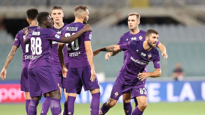 FLORENCE, ITALY - JULY 19: Patrick Cutrone of ACF Fiorentina celebrates after scoring a goal during the Serie A match between ACF Fiorentina and  Torino FC at Stadio Artemio Franchi on July 19, 2020 in Florence, Italy.  (Photo by Gabriele Maltinti/Getty Images) 