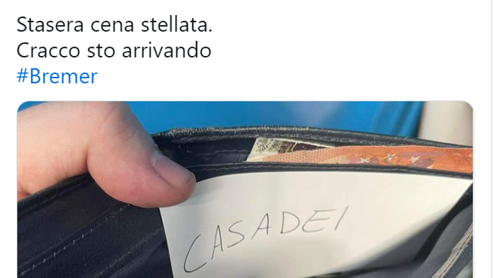 Bremer-Juve, social impazziti. Gli interisti: “A quelle cifre solo Beckenbauer” Bremer-Juve, social impazziti. Gli interisti: “A quelle cifre solo Beckenbauer” - immagine 1