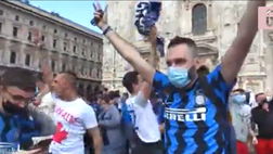 VIDEO Scudetto Inter: piazza Duomo esplode al fischio finale di Sassuolo-Atalanta