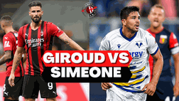Milan-Verona, duello tra bomber: Olivier Giroud vs Giovanni Simeone