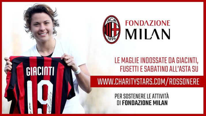 Milan Femminile, all'asta le maglie di Giacinti, Sabatini e Fusetti (@acmilan) 