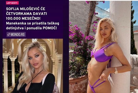 Lady Jovic aiuta una famiglia serba con un contributo mensile: la modella invierà… - immagine 1