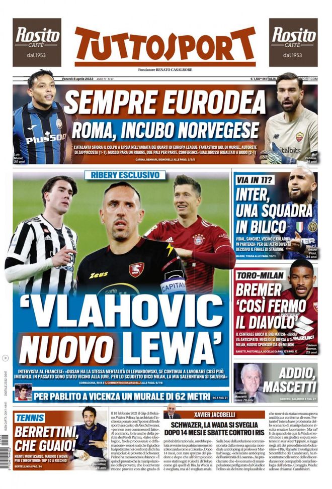 Prima Pagina, Corriere dello Sport: “L’Inter prenota Cambiaso e pensa a Bernardeschi”- immagine 2
