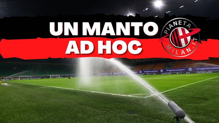 Il prato di San Siro è pronto per ospitare il derby tra Inter e Milan | AC Milan News (Getty Images) Derby Inter Milan Serie A 2021-2022 San Siro