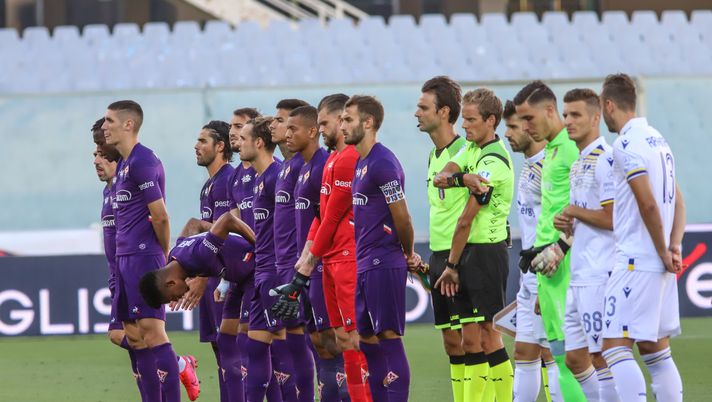GERMOGLI PH: 12 LUGLIO 2020 FIRENZE STADIO ARTEMIO FRANCHI SERIE A FIORENTINA VS VERONA NELLA FOTO ENTRATA IN CAMPO 