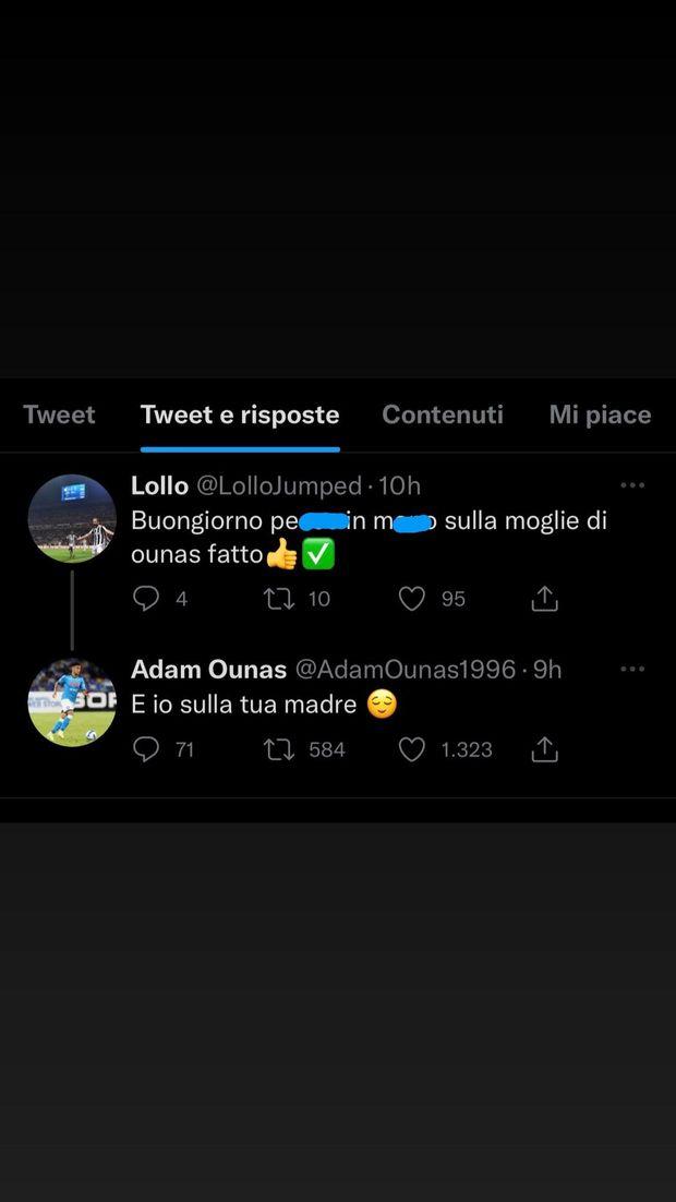 FOTO Ounas coinvolto in uno spiacevole battibecco su Twitter a difesa di sua moglie- immagine 3