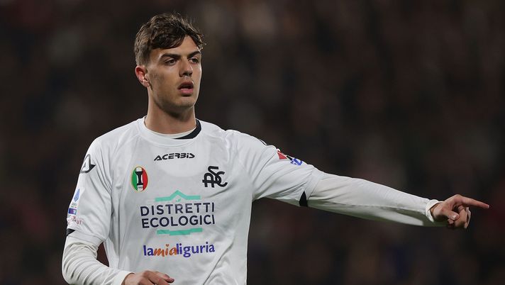 Daniel Maldini, calciatore del Milan in prestito allo Spezia (getty images)