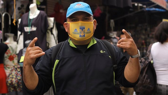 Mexico. Nuovo Leon, Il Tigres ha anche la sua mascherina.... Mexico. Nuovo Leon, Il Tigres ha anche la sua mascherina....