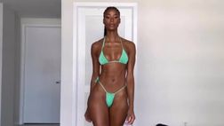 Jazzma Kendrick fa impazzire tutti: la sfilata della ex di Vieri in bikini è da paura