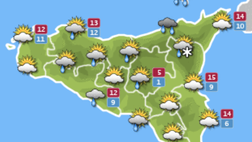 Meteo Palermo, coperto e pioggia debole: le previsioni di venerdì 21 gennaio