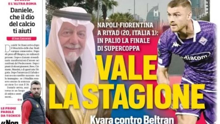 EDICOLA / CdS: Supercoppa, domani il derby di Inzaghi. Lotito mette un premio - immagine 1