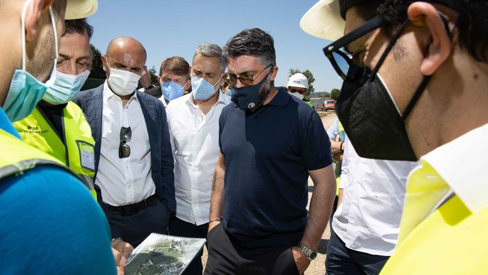 Firenze, visita del nuovo allenatore della Fiorentina Gennaro Gattuso nel cantire del centro sportivo Viola Park, accompagnato da Joseph Commisso, Joe Barone e l'architetto Casamonti2021 06 04 © Niccolò Cambi/Massimo Sestini 