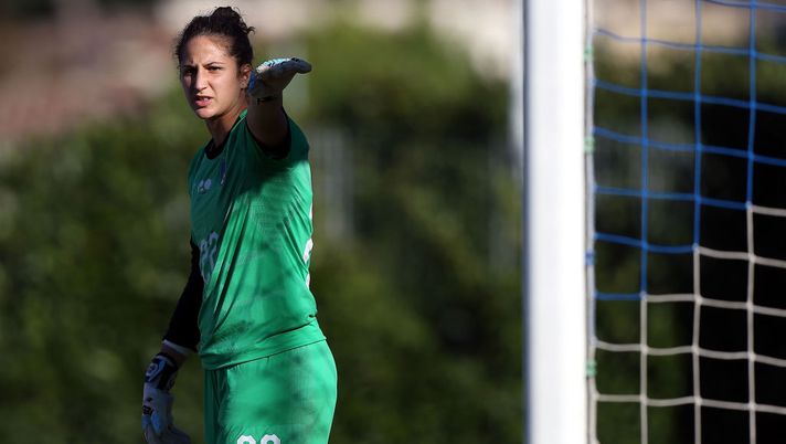 FLORENCE, ITALY - OCTOBER 03: Francesca Durante of Italy Women gestures during the match between Italy Women and Italy U23 Women at Centro Tecnico Federale di Coverciano on October 3, 2018 in Florence, Italy.  (Photo by Gabriele Maltinti/Getty Images) 