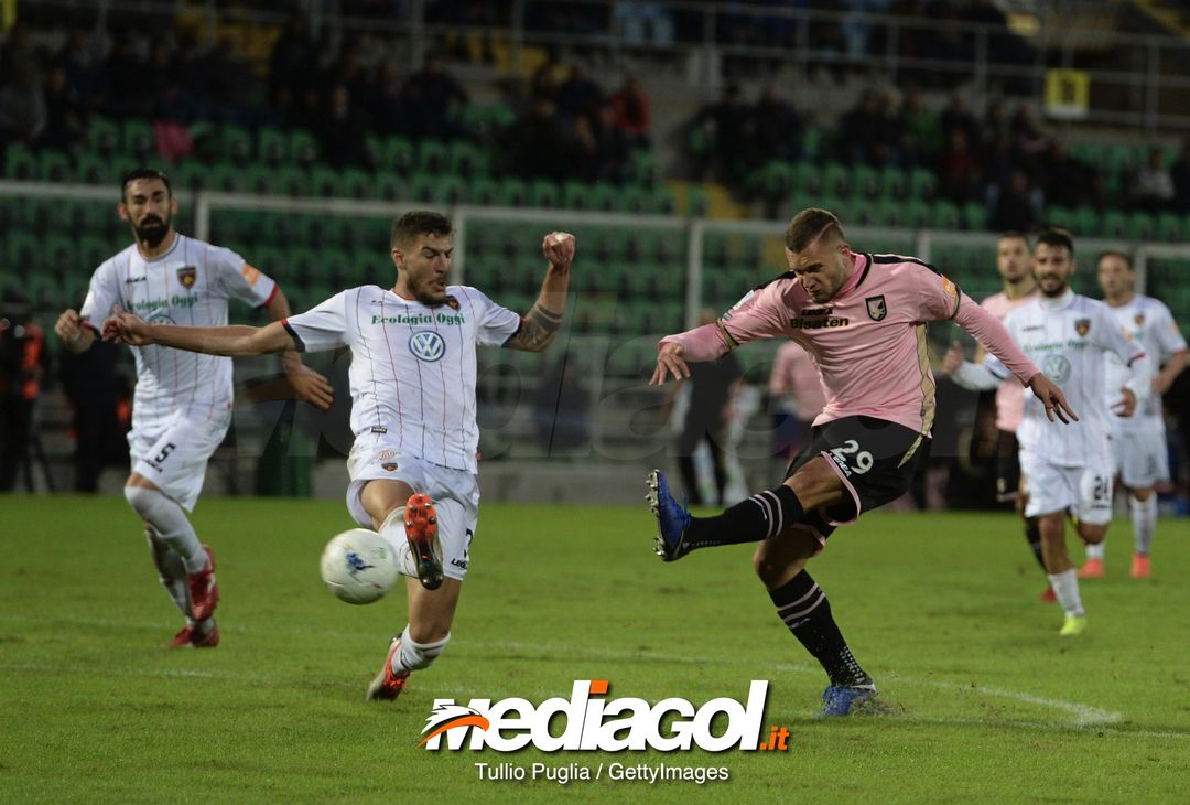  during the Serie B match between US Citta di Palermo and Cosenza at Stadio Renzo Barbera on November 3, 2018 in Palermo, Italy. 
