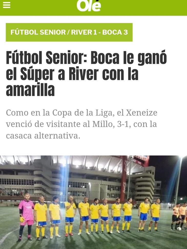 La maglia gialla “spacca” anche nel derby fra veterani: il Boca batte il burrito Ortega- immagine 2