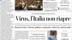 Prima Pagina, La Repubblica: “Covid, l’Italia non riapre! Contagi impazziti per la variante inglese”