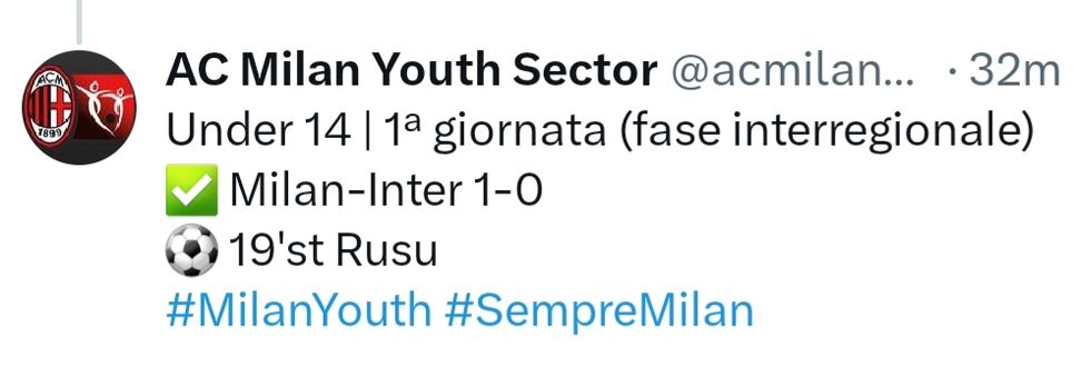 Under 14, Rusu da derby: tanto equilibrio ma il gol decisivo è del Milan- immagine 2