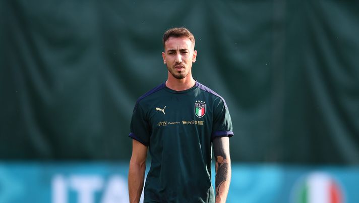 FLORENCE, ITALY - JUNE 24: Gaetano Castrovilli of Italy in action during the Italy training session at Centro Tecnico Federale di Coverciano on June 24, 2021 in Florence, Italy. (Photo by Claudio Villa/Getty Images) 