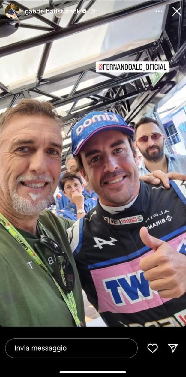 FOTO – Batistuta con Fernando Alonso alle qualifiche del GP di Monza- immagine 2