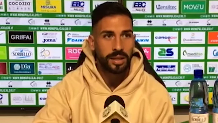 Monopoli, Mercadante: &#8220;Palermo? Testa alta, al Barbera per giocarci la partita&#8221; 