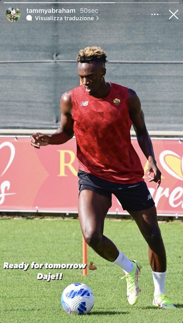 Genoa-Roma, Abraham si carica sui social: “Pronti per domani” – FOTO- immagine 2