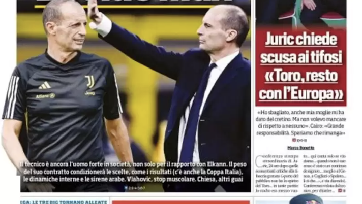 EDICOLA TS – Futuro Allegri: decide Max. Inter, Juve, Milan: asse per la A a 18 - immagine 1