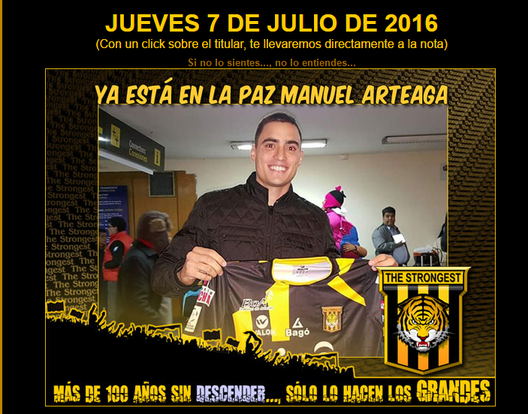 Manuel Arteaga al Club The Strongest Manuel Arteaga al Club The Strongest