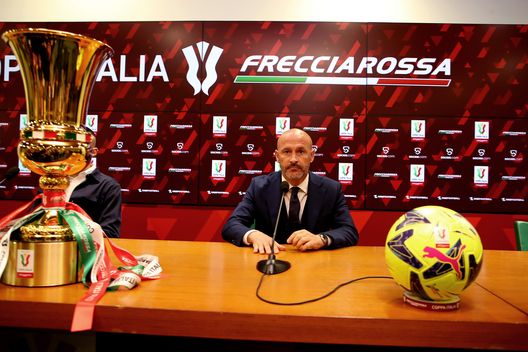 ROME, ITALY - MAY 23: ACF Fiorentina head coach Vincenzo Italiano attends the Coppa Italia Final press conference at Stadio Olimpico on May 23, 2023 in Rome, Italy. (Photo by Paolo Bruno/Getty Images) La Coppa Italia è la vera vincitrice: Fiorentina-Inter, una sfida pazzesca- immagine 2