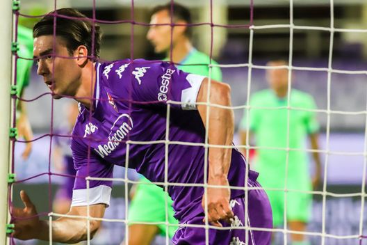  GERMOGLI PH: 8 MAGGIO 2021 FIRENZE STADIO ARTEMIO FRANCHI SERIE A FIORENTINA VS LAZIO NELLA FOTO ESULTANZA GOL VLAHOVIC 