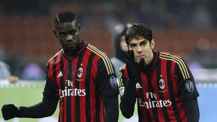 Gli ex rossoneri Balotelli e Kakà, foto datasport.it