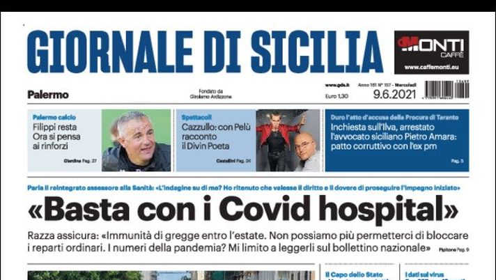 Prima Pagina, Giornale di Sicilia: “Filippi resta, ora si pensa ai rinforzi” 
