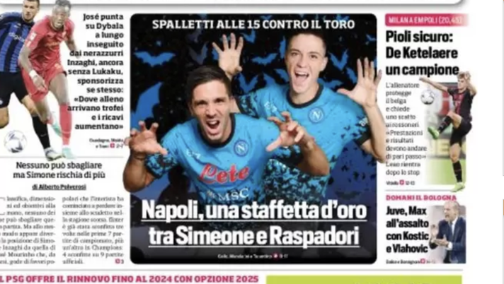 IL NAPOLI SUI MEDIA – Le prime pagine dei giornali di oggi 01 ottobre 2022 IL NAPOLI SUI MEDIA – Le prime pagine dei giornali di oggi 01 ottobre 2022 - immagine 1