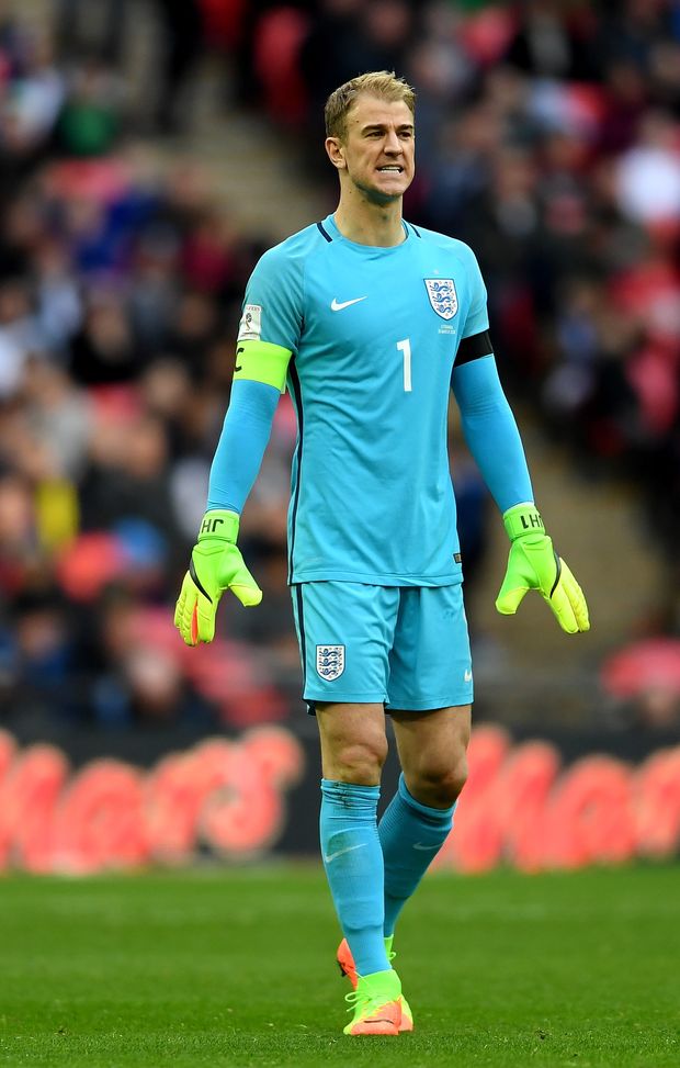 LONDON, ENGLAND - MARCH 26: Joe Hart of England looks on during the FIFA 2018 World Cup Qualifier between England and Lithuania at Wembley Stadium on March 26, 2017 in London, England. (Photo by Laurence Griffiths/Getty Images) LONDON, ENGLAND - MARCH 26: Joe Hart of England looks on during the FIFA 2018 World Cup Qualifier between England and Lithuania at Wembley Stadium on March 26, 2017 in London, England. (Photo by Laurence Griffiths/Getty Images)