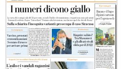 Prima Pagina, La Repubblica-Palermo: “I numeri dicono giallo. Sulla schiarita l’incognita varianti”