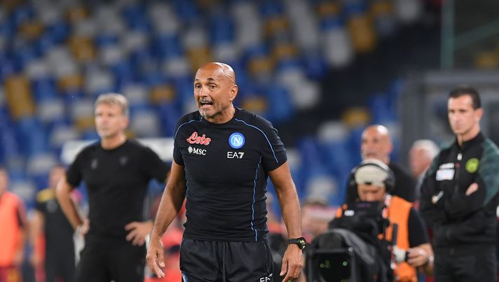NAPLES, ITALY - AUGUST 31: Luciano Spalletti of Napoli during the Serie A match between SSC Napoli and US Lecce at Stadio Diego Armando Maradona on August 31, 2022 in Naples, Italy. (Photo by SSC NAPOLI/SSC NAPOLI via Getty Images) lecce napoli