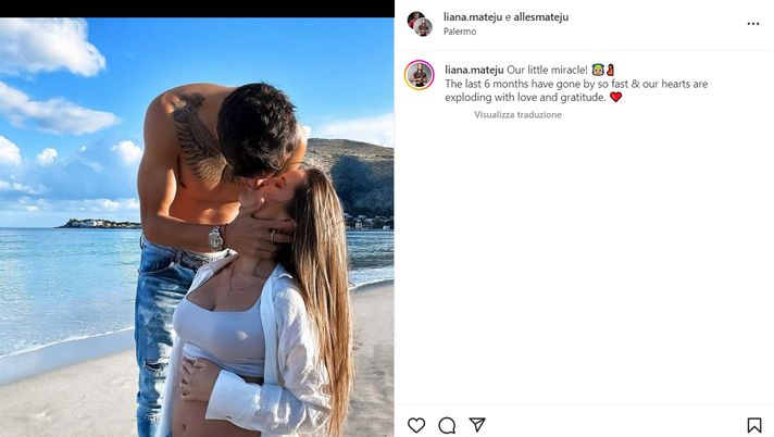 FOTO Palermo, lady Mateju: “Il nostro piccolo miracolo! Sei mesi passati in fretta” Palermo