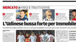 Messaggero Veneto: L’Udinese bussa forte per Immobile