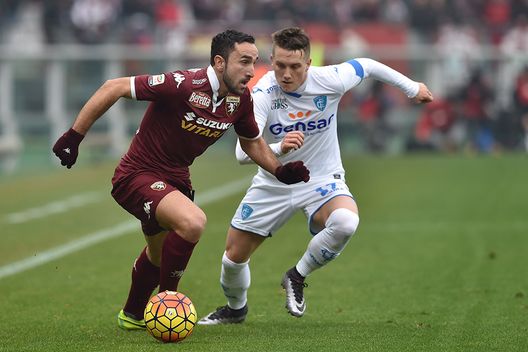 Molinaro nel match contro l'Empoli Molinaro nel match contro l'Empoli