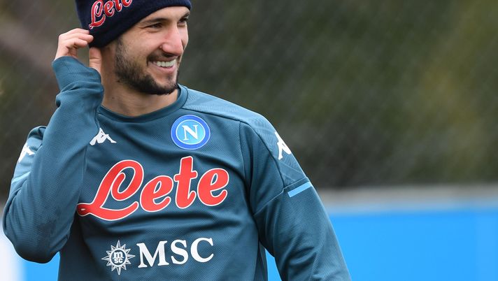 NAPLES, ITALY - MARCH 18: Matteo Politano of SSC Napoli during a training session on March 18, 2021 in Naples, Italy. (Photo by SSC NAPOLI/SSC NAPOLI via Getty Images) 