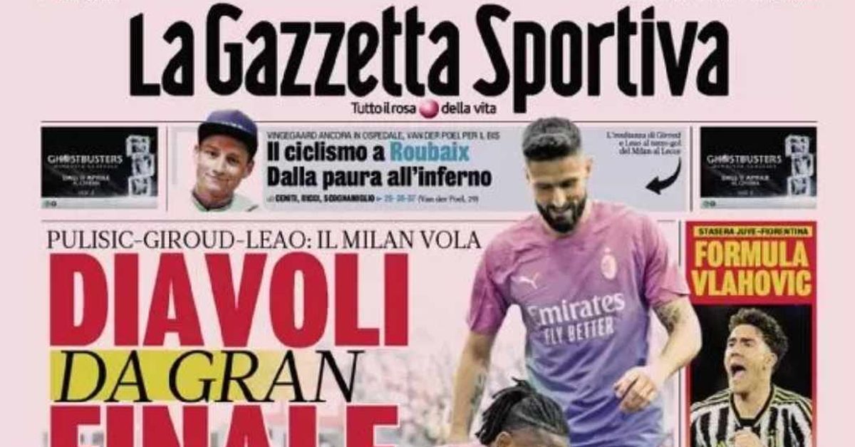 La prima pagina della Gazzetta dello Sport del 30/11/2023