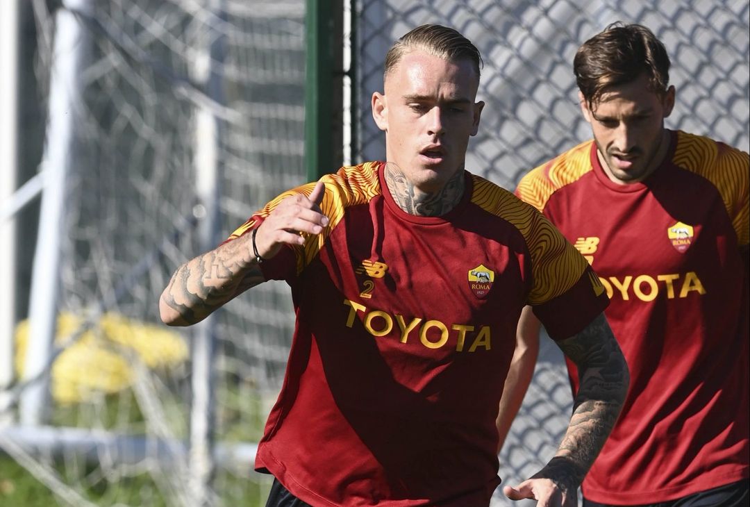 Trigoria, Karsdorp e Zaniolo ancora in gruppo. Kumbulla a parte – FOTO GALLERY - immagine 28