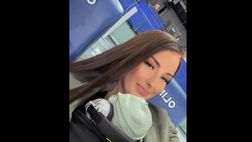 VIDEO / Leah Monroe in tribuna per Roma-Feyenoord: con lei anche il piccolo Amari Abraham