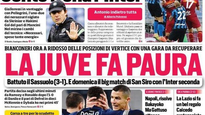 Corriere dello Sport, la prima pagina di oggi, lunedì 11 gennaio 2021 