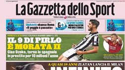 Rassegna stampa dei principali quotidiani sportivi nazionali