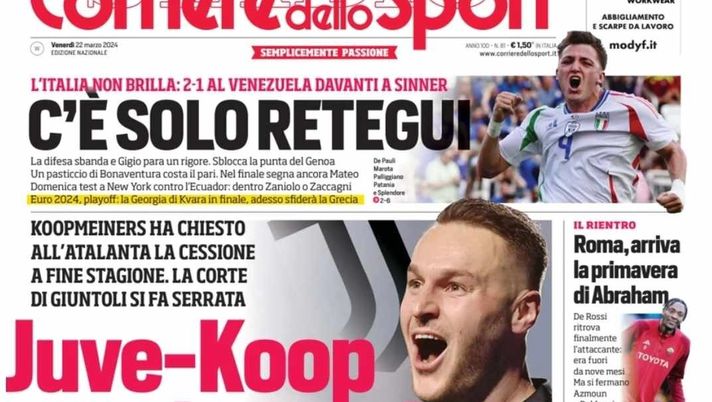 PRIMA PAGINA CORRIERE DELLO SPORT OGGI: “Napoli, il cantiere di Aurelio” - immagine 1