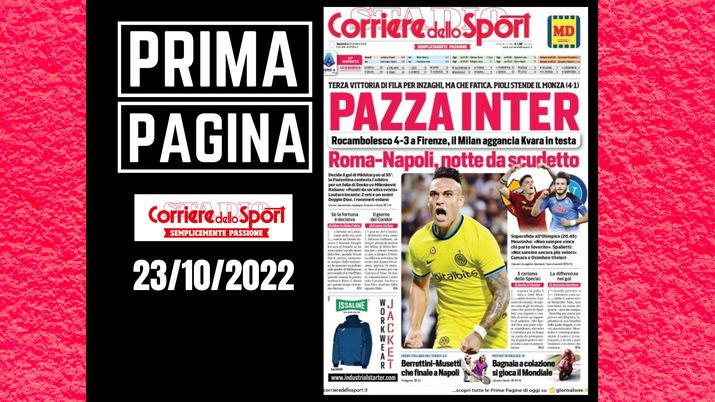 Prima pagina Corriere dello Sport: 'Pazza Inter'