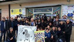 Club la Zebretta e tifosi del Frosinone: gemellaggio prima della gara