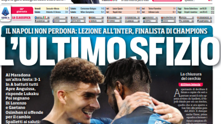 EDICOLA / CdS: Napoli, l’ultimo sfizio. Lezione all’Inter finalista in CL. La Juve… - immagine 1